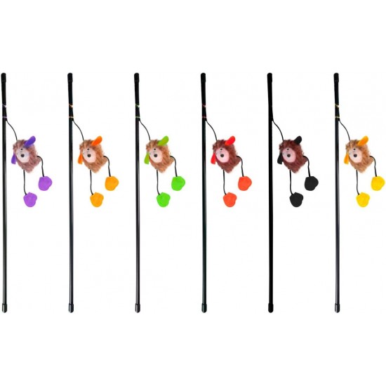 Karlie Monster and Hedgehog Play Rod, 50 cm, Assorted Colours Karlie Monster and Hedgehog Play Rod, 50 cm, Assorted Colours