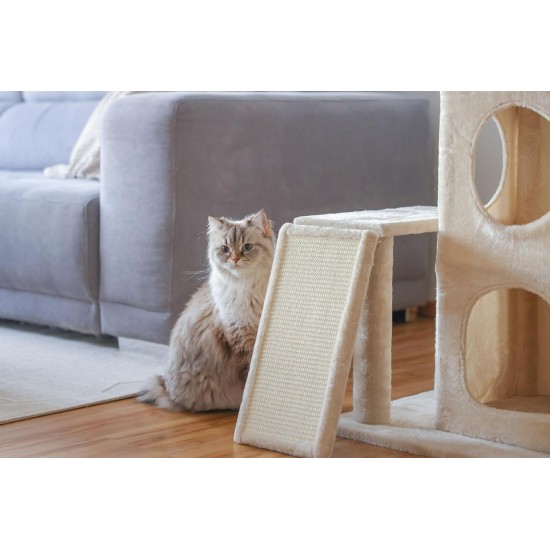 Kerbl Alessia 80915 Cat Scratching Post (Colour: Beige, Height: 100 cm, Double-Storey Cave with Multiple Inputs and Outputs, Includes Play Ball, Large Lounger Bed, Cat Toy, Animal Accessories) Kerbl Alessia 80915 Cat Scratching Post (Colour: Beige, Height: 100 cm, Double-Storey Cave with Multiple Inputs and Outputs, Includes Play Ball, Large Lounger Bed, Cat Toy, Animal Accessories)