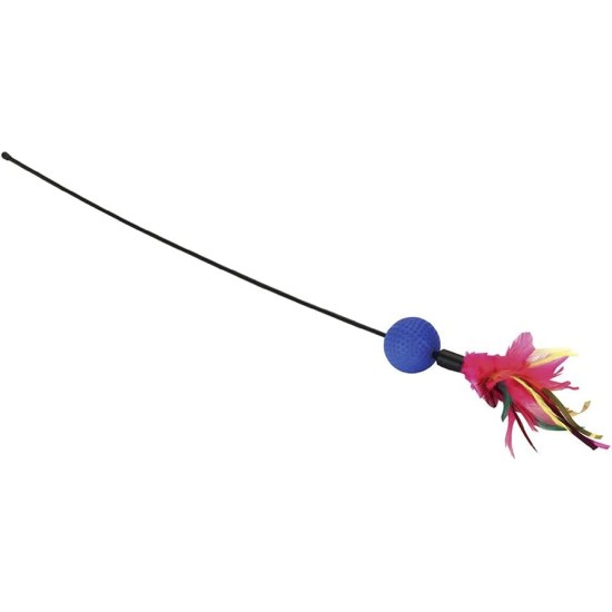 Kerbl Feather Stick with Rattle, 51 cm Kerbl Feather Stick with Rattle, 51 cm