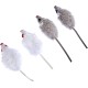 Kerbl Grey-White Mice, 5 cm, 4 Piece Kerbl Grey-White Mice, 5 cm, 4 Piece