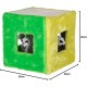 Kerbl Sisal Toy Cube, 20 x 20 x 20 cm, Green/Yellow Kerbl Sisal Toy Cube, 20 x 20 x 20 cm, Green/Yellow