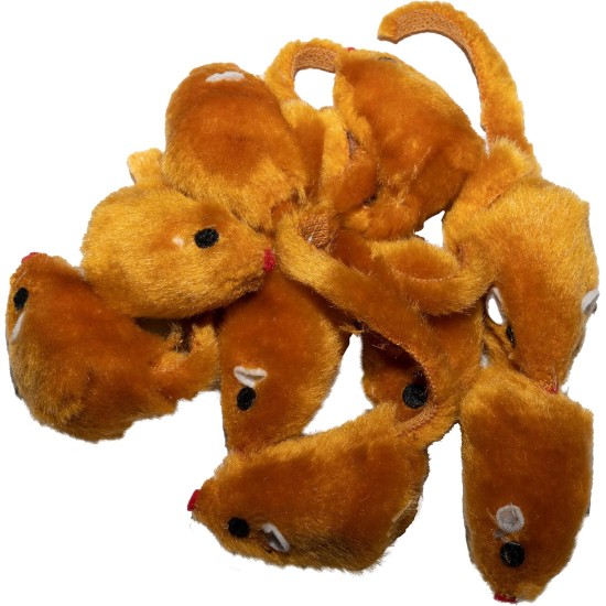 Kratzbaumland Plush Tail Toy Mouse (Random Color-12pcs) Kratzbaumland Plush Tail Toy Mouse (Random Color-12pcs)