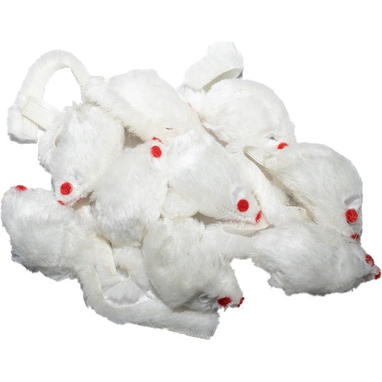 Kratzbaumland Plush Tail Toy Mouse (Random Color-12pcs) Kratzbaumland Plush Tail Toy Mouse (Random Color-12pcs)