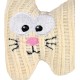 LOVE STORY Plush Toy Cat 10 x 12 cm Boho Cat Natural LOVE STORY Plush Toy Cat 10 x 12 cm Boho Cat Natural