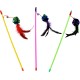 Love Story, Toy Fishing Rod with Feathers and Bells Height 40 cm 3 Colours Pink Yellow Green Love Story, Toy Fishing Rod with Feathers and Bells Height 40 cm 3 Colours Pink Yellow Green