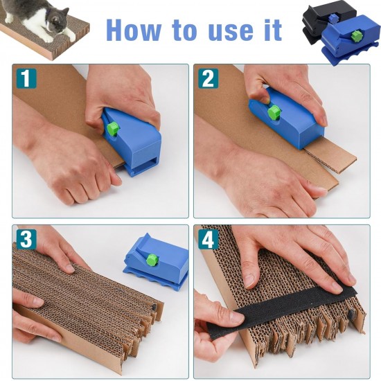 MOAZIFI 3D Printed Cardboard Cutter for Cat Scratchers, DIY Cardboard Cutter Tool & Cardboard Cutter, Professional Cardboard Cutter for DIY Cat Scratches for Cat Lovers MOAZIFI 3D Printed Cardboard Cutter for Cat Scratchers, DIY Cardboard Cutter Tool & Cardboard Cutter, Professional Cardboard Cutter for DIY Cat Scratches for Cat Lovers