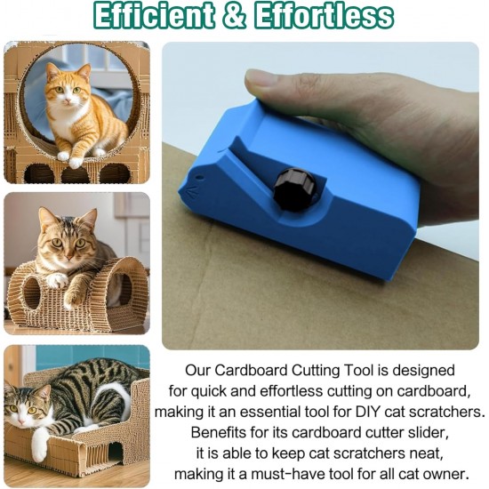 MOAZIFI 3D Printed Cardboard Cutter for Cat Scratchers, DIY Cardboard Cutter Tool & Cardboard Cutter, Professional Cardboard Cutter for DIY Cat Scratches for Cat Lovers MOAZIFI 3D Printed Cardboard Cutter for Cat Scratchers, DIY Cardboard Cutter Tool & Cardboard Cutter, Professional Cardboard Cutter for DIY Cat Scratches for Cat Lovers