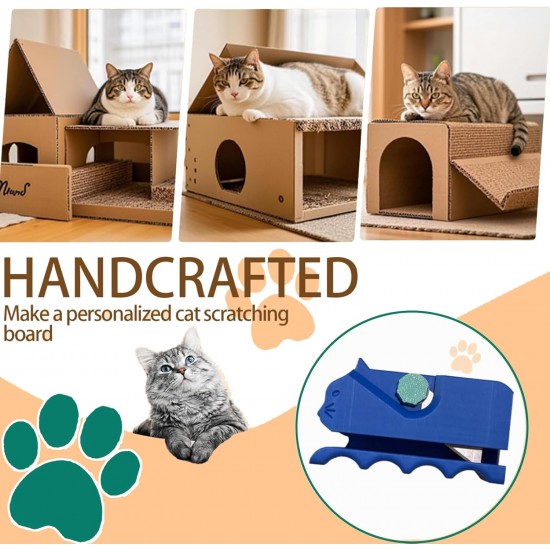 MOAZIFI 3D Printed Cardboard Cutter for Cat Scratchers, DIY Cardboard Cutter Tool & Cardboard Cutter, Professional Cardboard Cutter for DIY Cat Scratches for Cat Lovers MOAZIFI 3D Printed Cardboard Cutter for Cat Scratchers, DIY Cardboard Cutter Tool & Cardboard Cutter, Professional Cardboard Cutter for DIY Cat Scratches for Cat Lovers