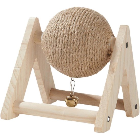 MagiDeal Rabbit Scratcher Toy, Interactive Wooden Toy with Sisal Ball, Ideal for Rabbits, Chinchillas & Cats MagiDeal Rabbit Scratcher Toy, Interactive Wooden Toy with Sisal Ball, Ideal for Rabbits, Chinchillas & Cats