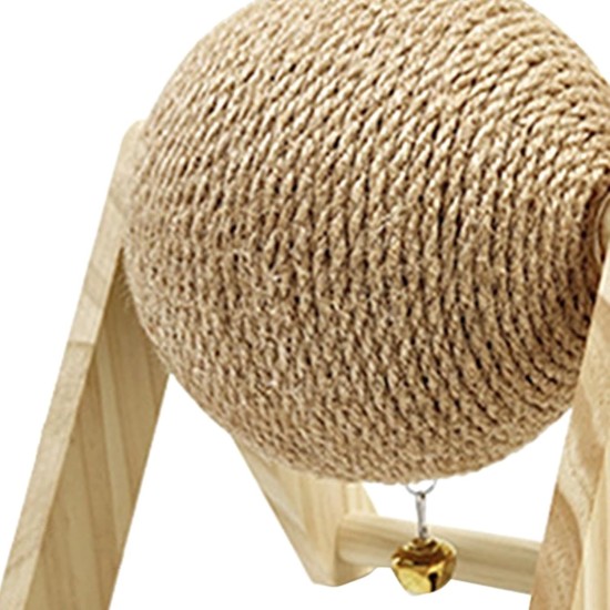 MagiDeal Rabbit Scratcher Toy, Interactive Wooden Toy with Sisal Ball, Ideal for Rabbits, Chinchillas & Cats MagiDeal Rabbit Scratcher Toy, Interactive Wooden Toy with Sisal Ball, Ideal for Rabbits, Chinchillas & Cats