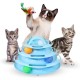 Mobiclinic® Pets Cat Toy, Interactive, Catplay, Sensory Stimulation, 4 Levels, Balls, Easy to Assemble, 12 x 24 x 16.5 cm, Interactive Cat Tower, Non-Slip, Attractive Design
