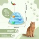 Mobiclinic® Pets Cat Toy, Interactive, Catplay, Sensory Stimulation, 4 Levels, Balls, Easy to Assemble, 12 x 24 x 16.5 cm, Interactive Cat Tower, Non-Slip, Attractive Design