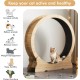 Mondeer Cat Wheel for Indoor Cat, 110 cm Treadmill with Removable Carpet for Cats, Wooden Balance Bike for Small, Medium, Large Cat, Fitness Weight Loss Device, Natural Wood