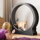Mondeer Cat Wheel for Indoor Cat, 110 cm Treadmill with Removable Carpet for Cats, Wooden Balance Bike for Small, Medium, Large Cat, Fitness Weight Loss Device, Natural Wood