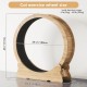 Mondeer Cat Wheel for Indoor Cat, 110 cm Treadmill with Removable Carpet for Cats, Wooden Balance Bike for Small, Medium, Large Cat, Fitness Weight Loss Device, Natural Wood