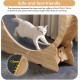 Mondeer Cat Wheel for Indoor Cat, 110 cm Treadmill with Removable Carpet for Cats, Wooden Balance Bike for Small, Medium, Large Cat, Fitness Weight Loss Device, Natural Wood