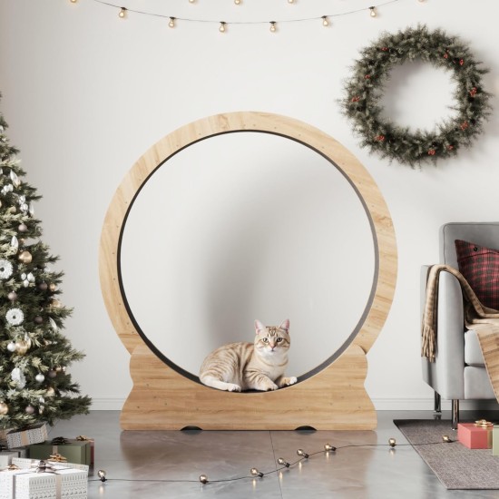 Mondeer Cat Wheel for Indoor Cat, 110 cm Treadmill with Removable Carpet for Cats, Wooden Balance Bike for Small, Medium, Large Cat, Fitness Weight Loss Device, Natural Wood Mondeer Cat Wheel for Indoor Cat, 110 cm Treadmill with Removable Carpet for Cats, Wooden Balance Bike for Small, Medium, Large Cat, Fitness Weight Loss Device, Natural Wood