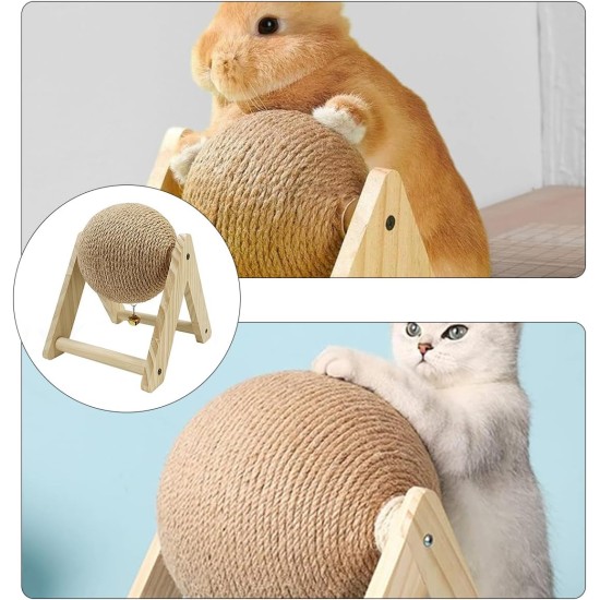 Namvo Pet Anti Boredom Scratch Ball Chew Resistant Sisal Ball with Dwarf Ear Ear Suitable for Dogs and Cats Namvo Pet Anti Boredom Scratch Ball Chew Resistant Sisal Ball with Dwarf Ear Ear Suitable for Dogs and Cats