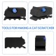 Necdeol Cardboard Cutter for Cat Scratching Boards, 3D Printed Cardboard Cutter, Cat-Shaped Manual Cat Scratching Boards Cardboard Cutting Tool with Blade Pet Accessories (Black) Necdeol Cardboard Cutter for Cat Scratching Boards, 3D Printed Cardboard Cutter, Cat-Shaped Manual Cat Scratching Boards Cardboard Cutting Tool with Blade Pet Accessories (Black)