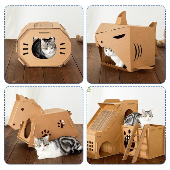 Necdeol Cardboard Cutter for Cat Scratching Boards, 3D Printed Cardboard Cutter, Cat-Shaped Manual Cat Scratching Boards Cardboard Cutting Tool with Blade Pet Accessories (Black) Necdeol Cardboard Cutter for Cat Scratching Boards, 3D Printed Cardboard Cutter, Cat-Shaped Manual Cat Scratching Boards Cardboard Cutting Tool with Blade Pet Accessories (Black)