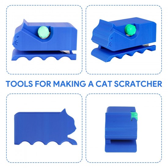 Necdeol Cardboard Cutter for Cat Scratching Boards, 3D Printed Cardboard Cutter, Cat-Shaped Manual Cat Scratching Boards Cardboard Cutting Tool with Blade Pet Accessories (Black) Necdeol Cardboard Cutter for Cat Scratching Boards, 3D Printed Cardboard Cutter, Cat-Shaped Manual Cat Scratching Boards Cardboard Cutting Tool with Blade Pet Accessories (Black)