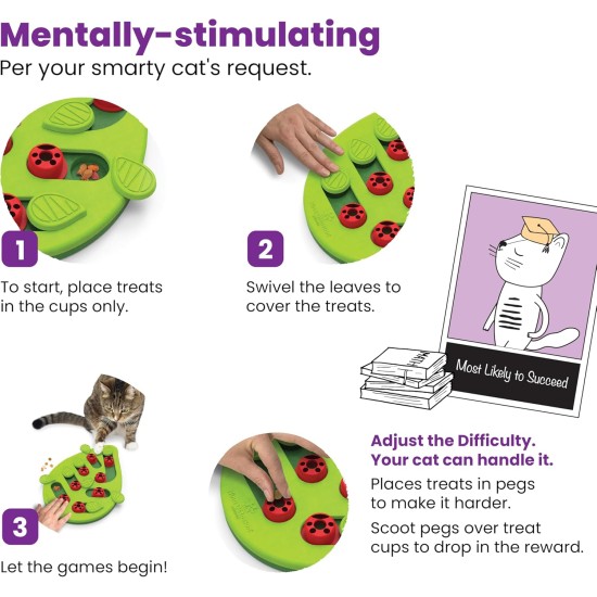 Nina Ottosson by Petstages Buggin Out Puzzle & Play - Interactive Cat Toy for Treats Nina Ottosson by Petstages Buggin Out Puzzle & Play - Interactive Cat Toy for Treats