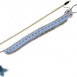 Nobby Fishing Rod with Plush Worm Blue Rod 40 cm Ribbon with Toy 125 cm 1 Piece Nobby Fishing Rod with Plush Worm Blue Rod 40 cm Ribbon with Toy 125 cm 1 Piece