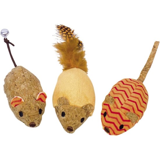 Nobby Plush Mice with Catnip, Orange, 12 cm, 1 Pack (1 x 3 Pieces) Nobby Plush Mice with Catnip, Orange, 12 cm, 1 Pack (1 x 3 Pieces)