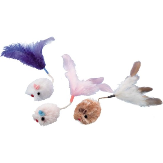 Nobby Plush Mouse with Leather Tail Nobby Plush Mouse with Leather Tail