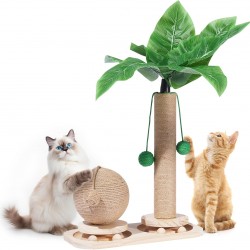 Novelfun Cat Scratching Post, Palm Tree Scratching Posts for Cats, 2 in 1 Interactive Cat Toy with Hanging Balls, Cat Scratching Posts, Cat Toy for Small and Medium Cats Novelfun Cat Scratching Post, Palm Tree Scratching Posts for Cats, 2 in 1 Interactive Cat Toy with Hanging Balls, Cat Scratching Posts, Cat Toy for Small and Medium Cats