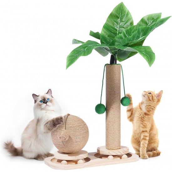 Novelfun Cat Scratching Post, Palm Tree Scratching Posts for Cats, 2 in 1 Interactive Cat Toy with Hanging Balls, Cat Scratching Posts, Cat Toy for Small and Medium Cats Novelfun Cat Scratching Post, Palm Tree Scratching Posts for Cats, 2 in 1 Interactive Cat Toy with Hanging Balls, Cat Scratching Posts, Cat Toy for Small and Medium Cats