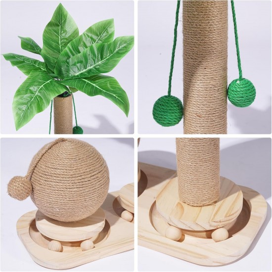 Novelfun Cat Scratching Post, Palm Tree Scratching Posts for Cats, 2 in 1 Interactive Cat Toy with Hanging Balls, Cat Scratching Posts, Cat Toy for Small and Medium Cats Novelfun Cat Scratching Post, Palm Tree Scratching Posts for Cats, 2 in 1 Interactive Cat Toy with Hanging Balls, Cat Scratching Posts, Cat Toy for Small and Medium Cats