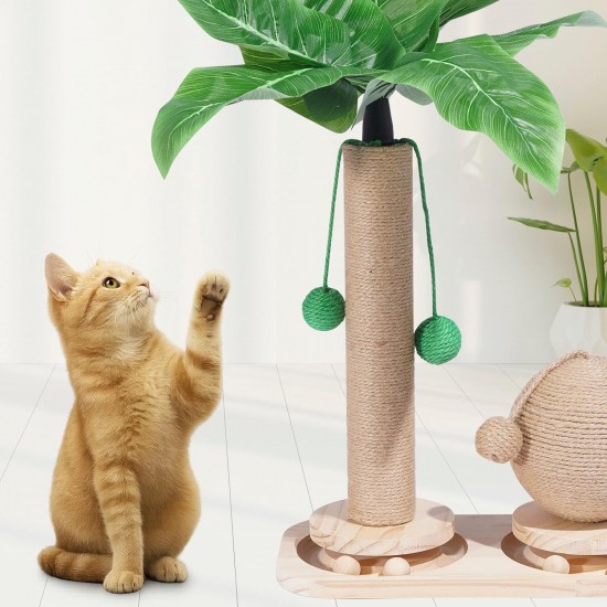 Novelfun Cat Scratching Post, Palm Tree Scratching Posts for Cats, 2 in 1 Interactive Cat Toy with Hanging Balls, Cat Scratching Posts, Cat Toy for Small and Medium Cats Novelfun Cat Scratching Post, Palm Tree Scratching Posts for Cats, 2 in 1 Interactive Cat Toy with Hanging Balls, Cat Scratching Posts, Cat Toy for Small and Medium Cats
