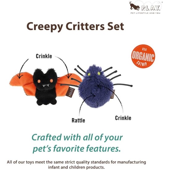 P.L.A.Y. Play Feline Frenzy, Halloween Cat Toy, Ghostly Creatures (2) P.L.A.Y. Play Feline Frenzy, Halloween Cat Toy, Ghostly Creatures (2)