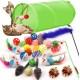Pack of 31 Cat Toys with Cat Tunnel, Balls, Cat Toy, Mice, Feather Toy, Plush Toy, Interactive Cat Toy for Cats, Cat Accessories Pack of 31 Cat Toys with Cat Tunnel, Balls, Cat Toy, Mice, Feather Toy, Plush Toy, Interactive Cat Toy for Cats, Cat Accessories