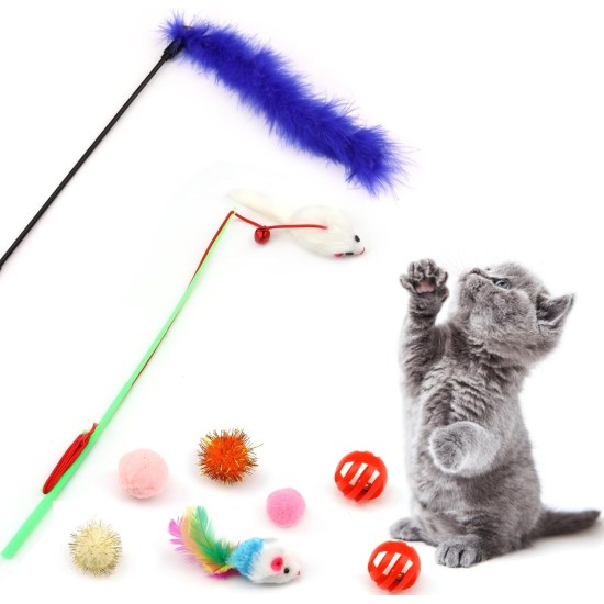 Pack of 31 Cat Toys with Cat Tunnel, Balls, Cat Toy, Mice, Feather Toy, Plush Toy, Interactive Cat Toy for Cats, Cat Accessories Pack of 31 Cat Toys with Cat Tunnel, Balls, Cat Toy, Mice, Feather Toy, Plush Toy, Interactive Cat Toy for Cats, Cat Accessories