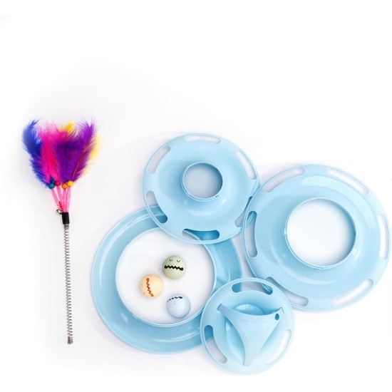 Patapalooza Rotierender Katzenteller mit blinkenden Kugeln, fördert Bewegung und geistige Stimulation, ideal für Spiel und Interaktion. Patapalooza Rotierender Katzenteller mit blinkenden Kugeln, fördert Bewegung und geistige Stimulation, ideal für Spiel und Interaktion.