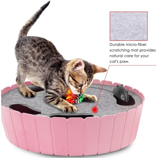 Pawaboo Cat Toy, Electric Mouse, Interactive Kitten Toy, Cat Bed, Scratching Mat, Catnip, Cute and Safe Toy, Play Ball for Small Cat Game, Biting Chewing, Blue Pawaboo Cat Toy, Electric Mouse, Interactive Kitten Toy, Cat Bed, Scratching Mat, Catnip, Cute and Safe Toy, Play Ball for Small Cat Game, Biting Chewing, Blue