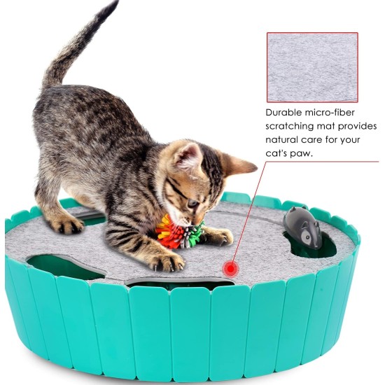 Pawaboo Cat Toy, Electric Mouse, Interactive Kitten Toy, Cat Bed, Scratching Mat, Catnip, Cute and Safe Toy, Play Ball for Small Cat Game, Biting Chewing, Blue Pawaboo Cat Toy, Electric Mouse, Interactive Kitten Toy, Cat Bed, Scratching Mat, Catnip, Cute and Safe Toy, Play Ball for Small Cat Game, Biting Chewing, Blue