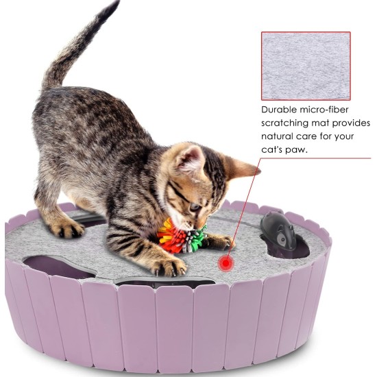 Pawaboo Cat Toy, Electric Mouse, Interactive Kitten Toy, Cat Bed, Scratching Mat, Catnip, Cute and Safe Toy, Play Ball for Small Cat Game, Biting Chewing, Blue Pawaboo Cat Toy, Electric Mouse, Interactive Kitten Toy, Cat Bed, Scratching Mat, Catnip, Cute and Safe Toy, Play Ball for Small Cat Game, Biting Chewing, Blue
