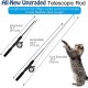 Pawaboo Interactive Cat Toy, Retractable Cat Fishing Rod with 3 Replacement Fishing Lures Made of Feathers and Bells, Adjustable Line Length, Feather Teaser for Cats Kittens Fun Pawaboo Interactive Cat Toy, Retractable Cat Fishing Rod with 3 Replacement Fishing Lures Made of Feathers and Bells, Adjustable Line Length, Feather Teaser for Cats Kittens Fun