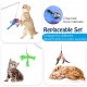 Pawaboo Interactive Cat Toy, Retractable Cat Fishing Rod with 3 Replacement Fishing Lures Made of Feathers and Bells, Adjustable Line Length, Feather Teaser for Cats Kittens Fun Pawaboo Interactive Cat Toy, Retractable Cat Fishing Rod with 3 Replacement Fishing Lures Made of Feathers and Bells, Adjustable Line Length, Feather Teaser for Cats Kittens Fun