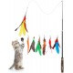 Pawaboo Interactive Cat Toy, Retractable Cat Fishing Rod with 3 Replacement Fishing Lures Made of Feathers and Bells, Adjustable Line Length, Feather Teaser for Cats Kittens Fun Pawaboo Interactive Cat Toy, Retractable Cat Fishing Rod with 3 Replacement Fishing Lures Made of Feathers and Bells, Adjustable Line Length, Feather Teaser for Cats Kittens Fun