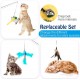 Pawaboo Interactive Cat Toy, Retractable Cat Fishing Rod with 3 Replacement Fishing Lures Made of Feathers and Bells, Adjustable Line Length, Feather Teaser for Cats Kittens Fun Pawaboo Interactive Cat Toy, Retractable Cat Fishing Rod with 3 Replacement Fishing Lures Made of Feathers and Bells, Adjustable Line Length, Feather Teaser for Cats Kittens Fun