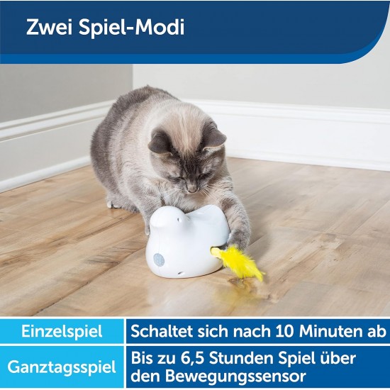 PetSafe FroliCat Interactive Cat Toy for Playing & Hunting - Intelligence Activity Toy for Cats, Cheese, White PetSafe FroliCat Interactive Cat Toy for Playing & Hunting - Intelligence Activity Toy for Cats, Cheese, White