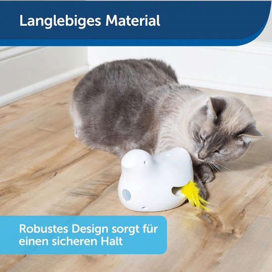 PetSafe FroliCat Interactive Cat Toy for Playing & Hunting - Intelligence Activity Toy for Cats, Cheese, White PetSafe FroliCat Interactive Cat Toy for Playing & Hunting - Intelligence Activity Toy for Cats, Cheese, White