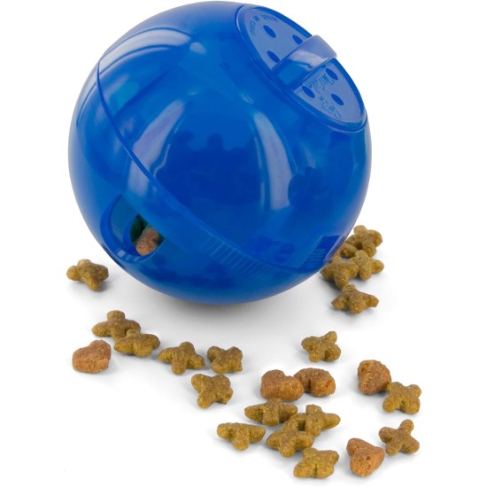 PetSafe SlimCat Food Ball, Snack Ball for Cats, for Playful Weight Control, 150 ml Dry Food, Blue PetSafe SlimCat Food Ball, Snack Ball for Cats, for Playful Weight Control, 150 ml Dry Food, Blue