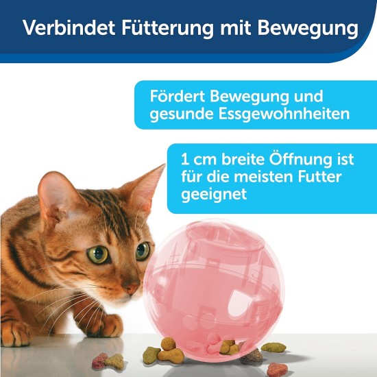 PetSafe SlimCat Food Ball, Snack Ball for Cats, for Playful Weight Control, 150 ml Dry Food, Blue PetSafe SlimCat Food Ball, Snack Ball for Cats, for Playful Weight Control, 150 ml Dry Food, Blue