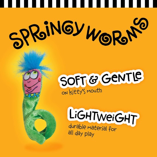 Petmate Fat Cat Classic Springy Worms Toy Petmate Fat Cat Classic Springy Worms Toy