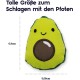 Petstages Lil' Avocato - Cat Toy - Dental Care - Avocado - Catnip - Green - One Size